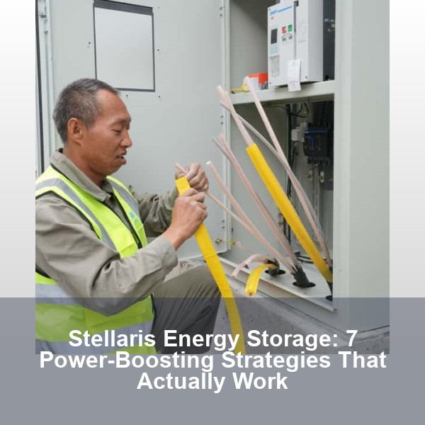 Stellaris Energy Storage: 7 Power-Boosting Strategies That Actually Work
